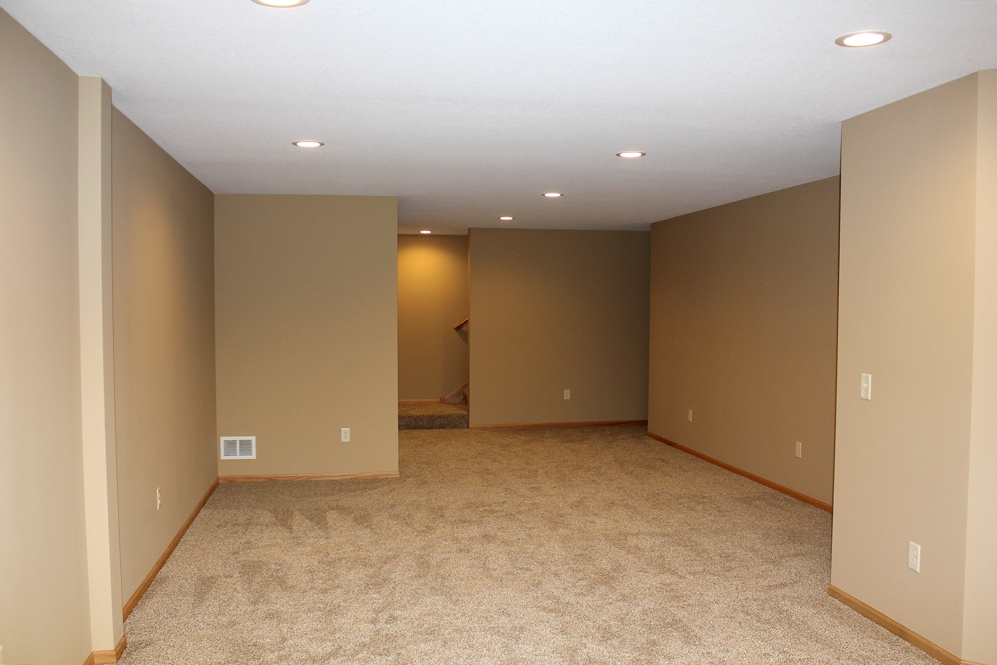 Twin home finished basement